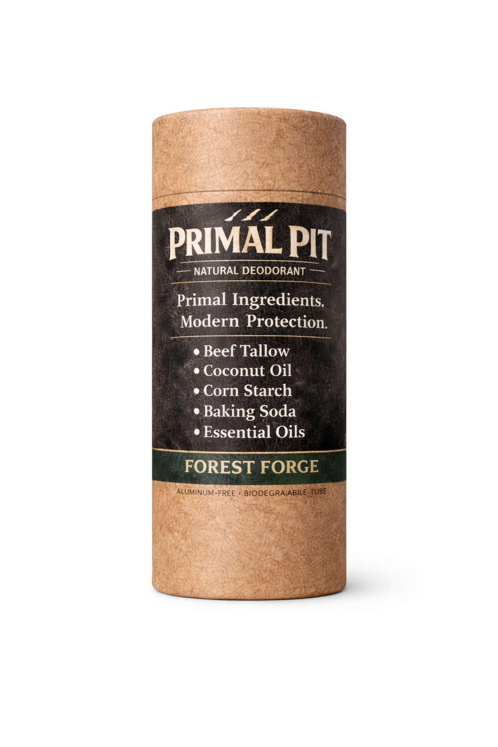 Primal Pit Natural Deodorant – Forest Forge (Aluminum-Free, 3 oz)